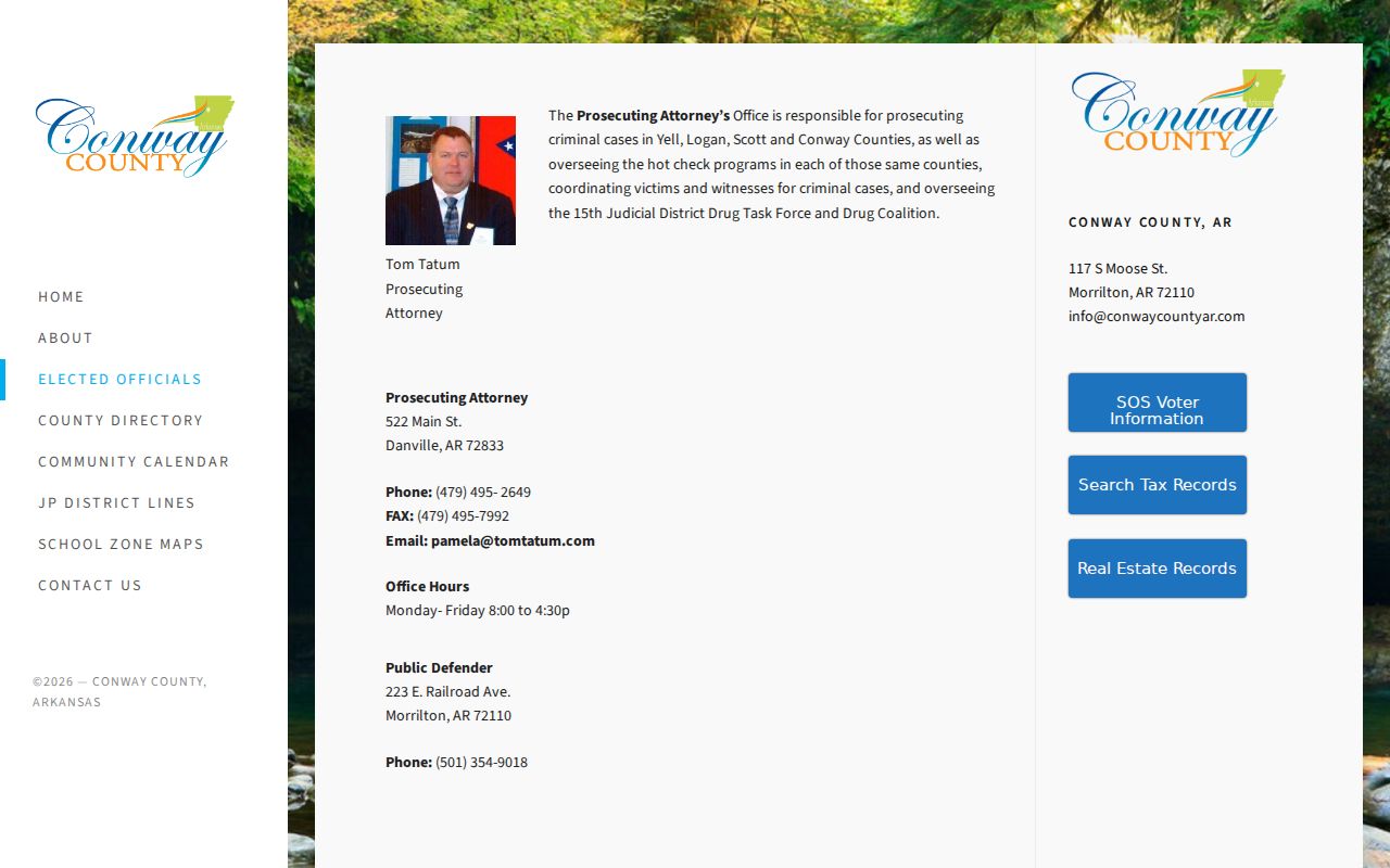 15th Judicial District prosecutor information relevant to Scott County-side Mansfield cases