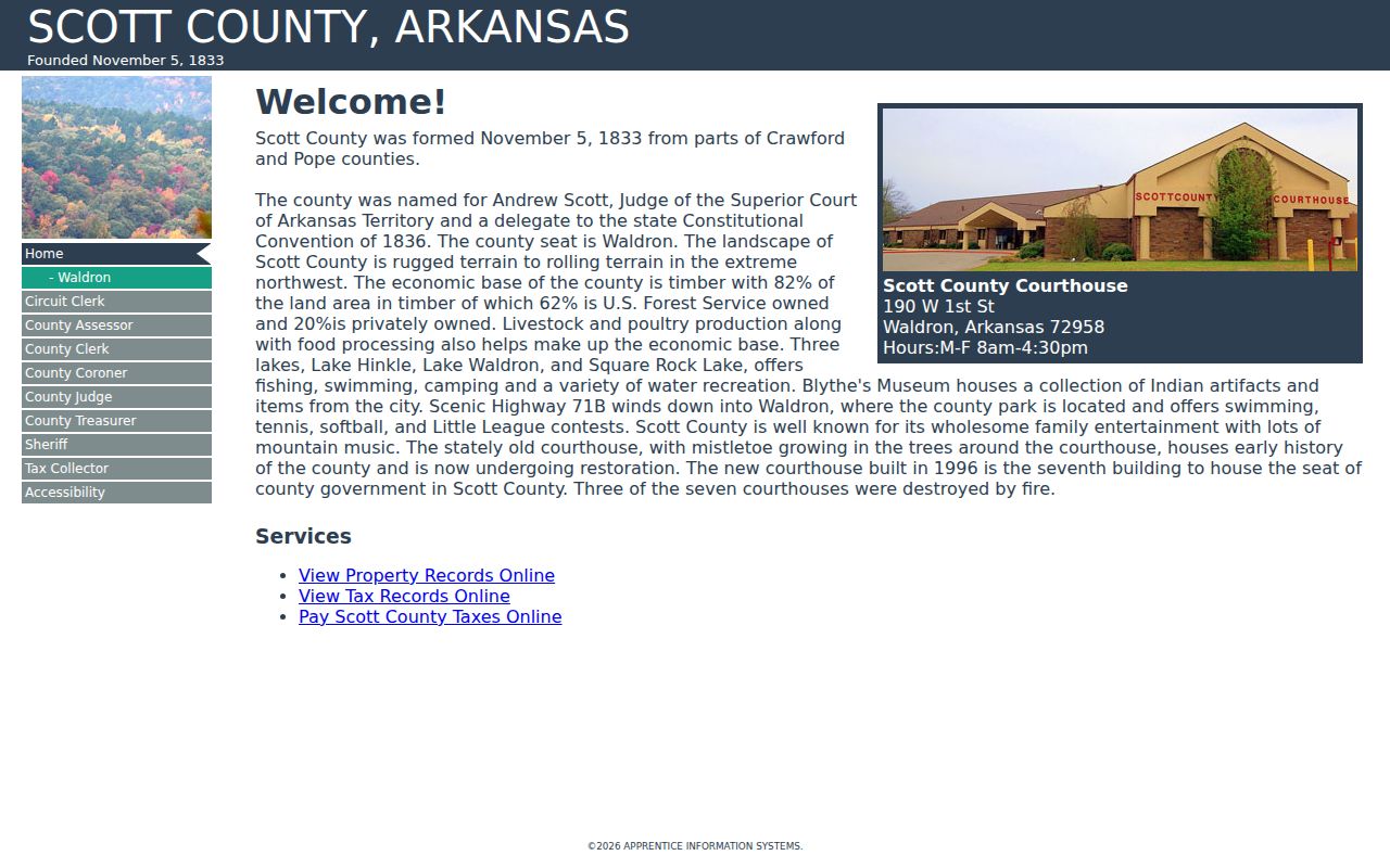 Scott County criminal history courthouse records information