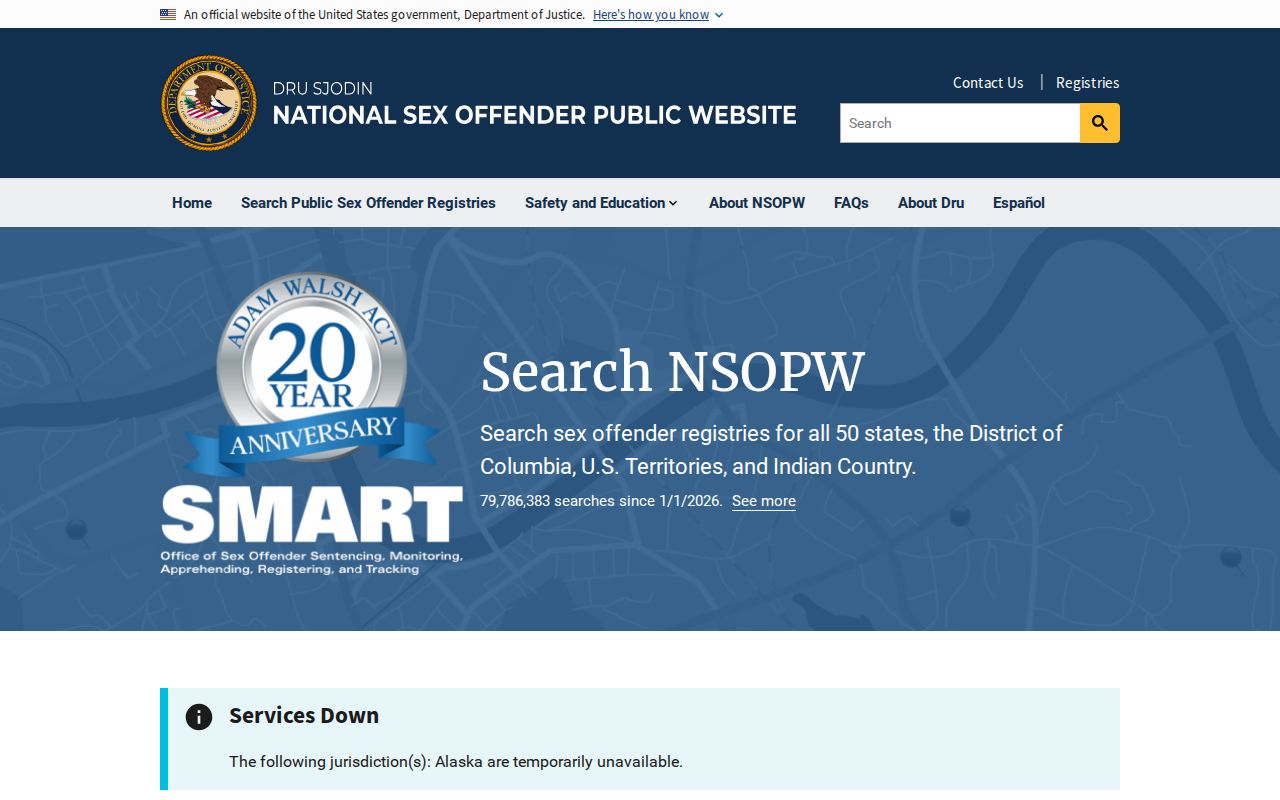 NSOPW national search alongside Scott County sex offender lookup